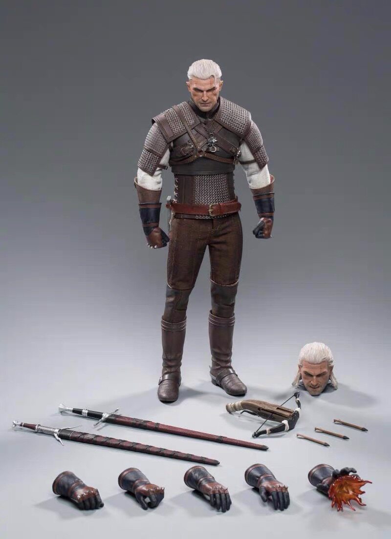 MTTOYS 1/6 White Wolf Wizard Witcher Geralt Geralt 2.0 Action Figure