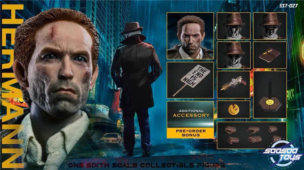 Soosootoys SST027 Watchmen Rorschach HERMANN 1/6 action figure