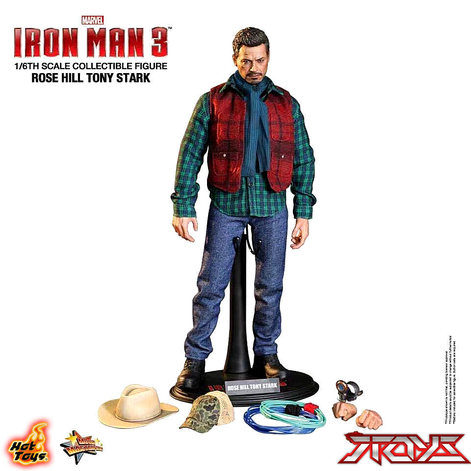 HotToys HT 1/6 Iron Man 3 Tony Stark Rose Hill Limited Edition MMS232 100 action figures