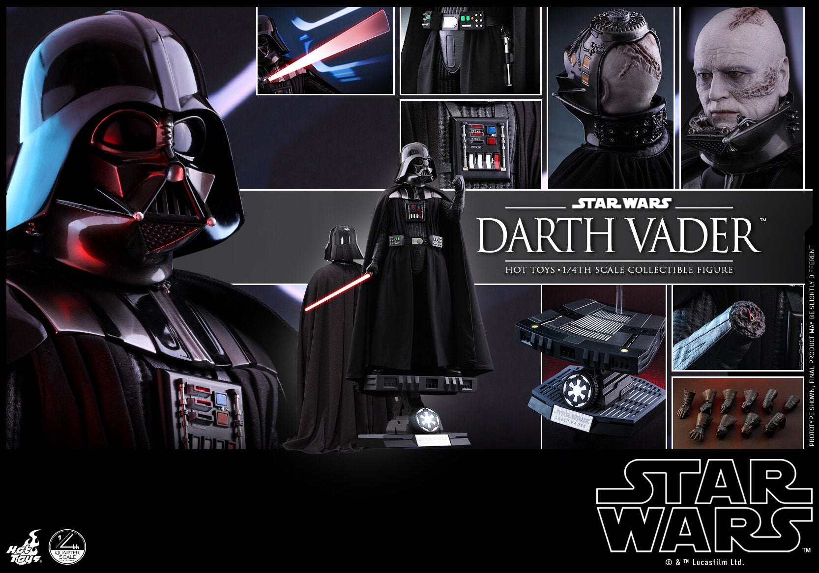 HOTTOYS HT 1/4 Star Wars Episode VI Darth Vader Action Figure QS013