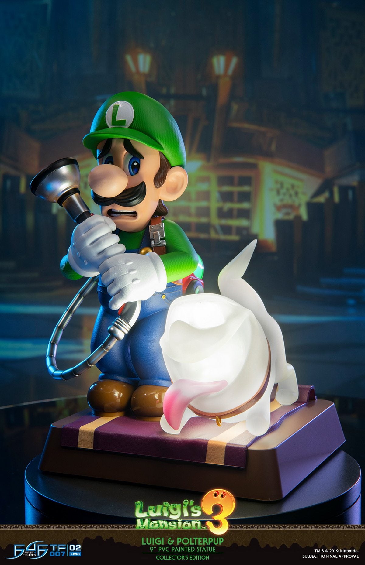 First 4 Figures 9-inch Luigi and Ghost Dogs, Haunted House 3, Luigi's Mansion 3 Figures, LM03CO