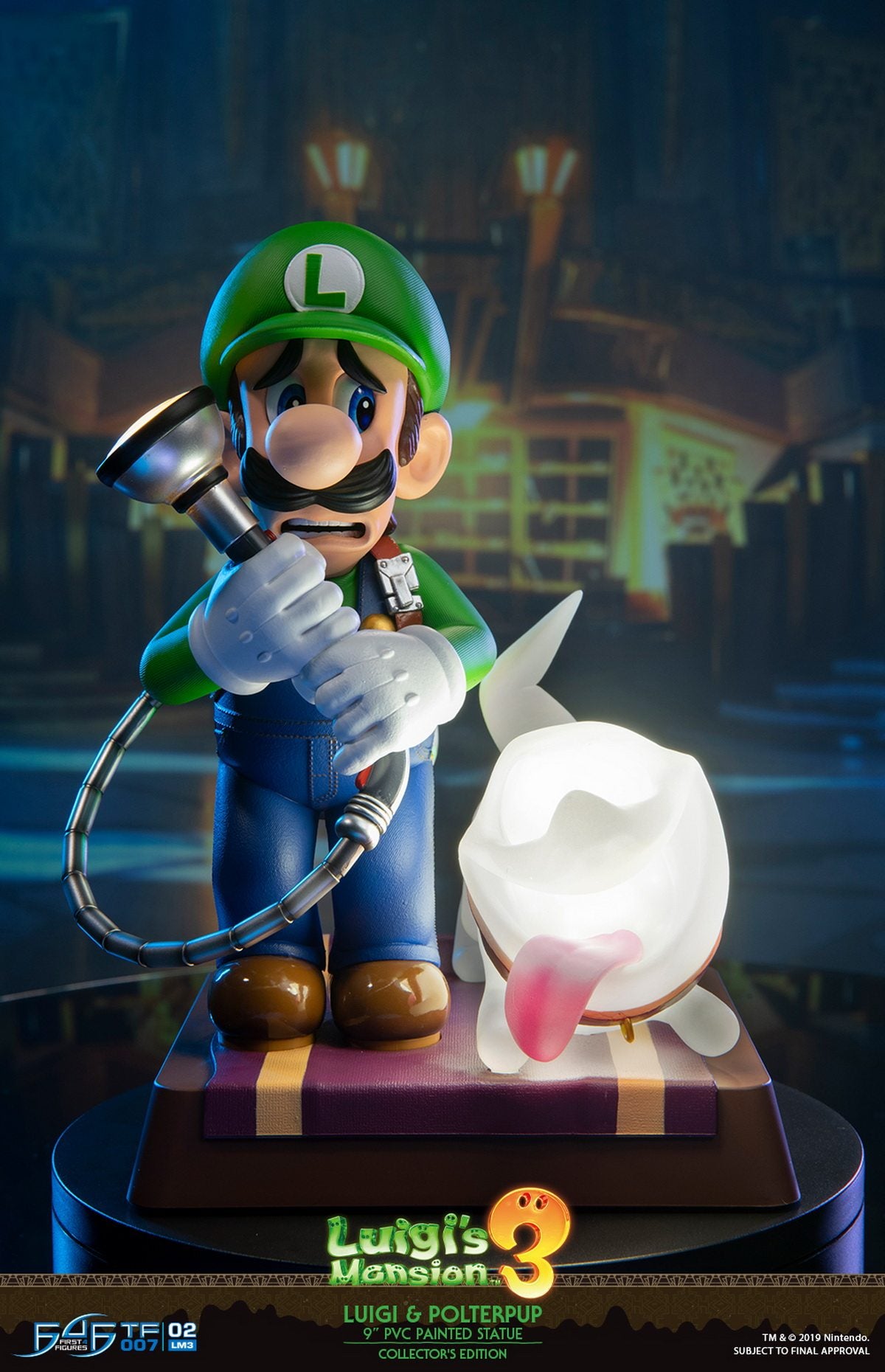 First 4 Figures 9-inch Luigi and Ghost Dogs, Haunted House 3, Luigi's Mansion 3 Figures, LM03CO