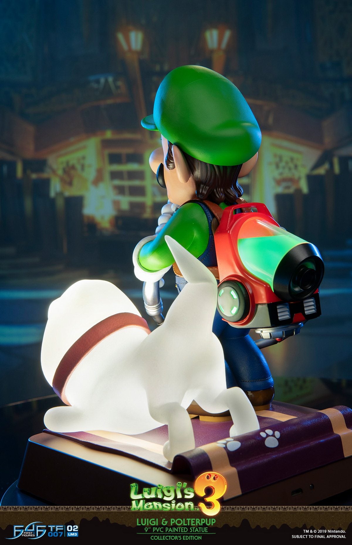 First 4 Figures 9-inch Luigi and Ghost Dogs, Haunted House 3, Luigi's Mansion 3 Figures, LM03CO