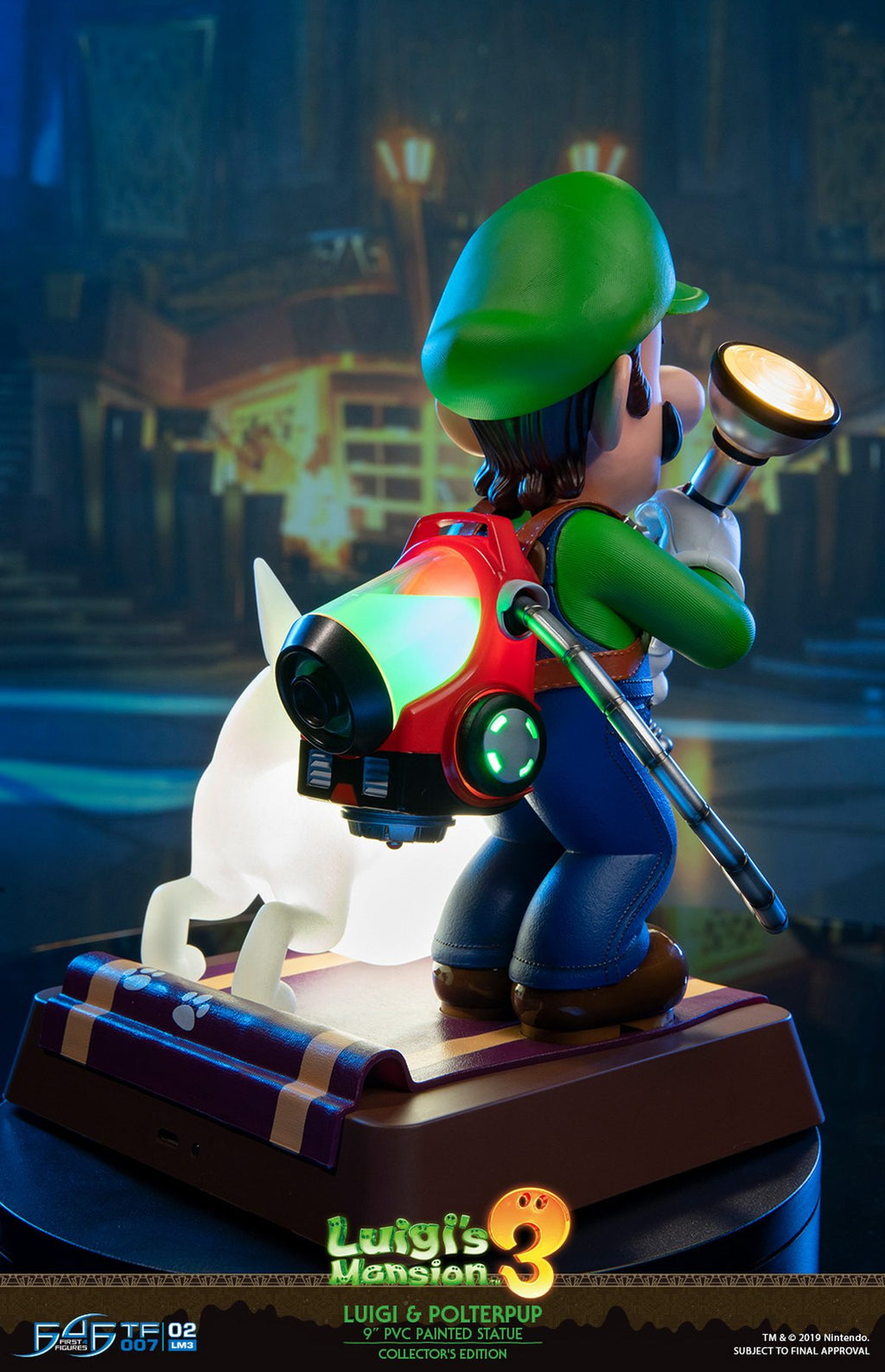 First 4 Figures 9-inch Luigi and Ghost Dogs, Haunted House 3, Luigi's Mansion 3 Figures, LM03CO