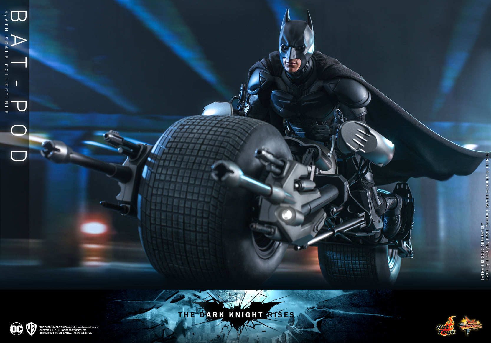 HOTTOYS 1/6 Dark Knight Bale Batman Motorcycle DX19 Action Figure MMS591