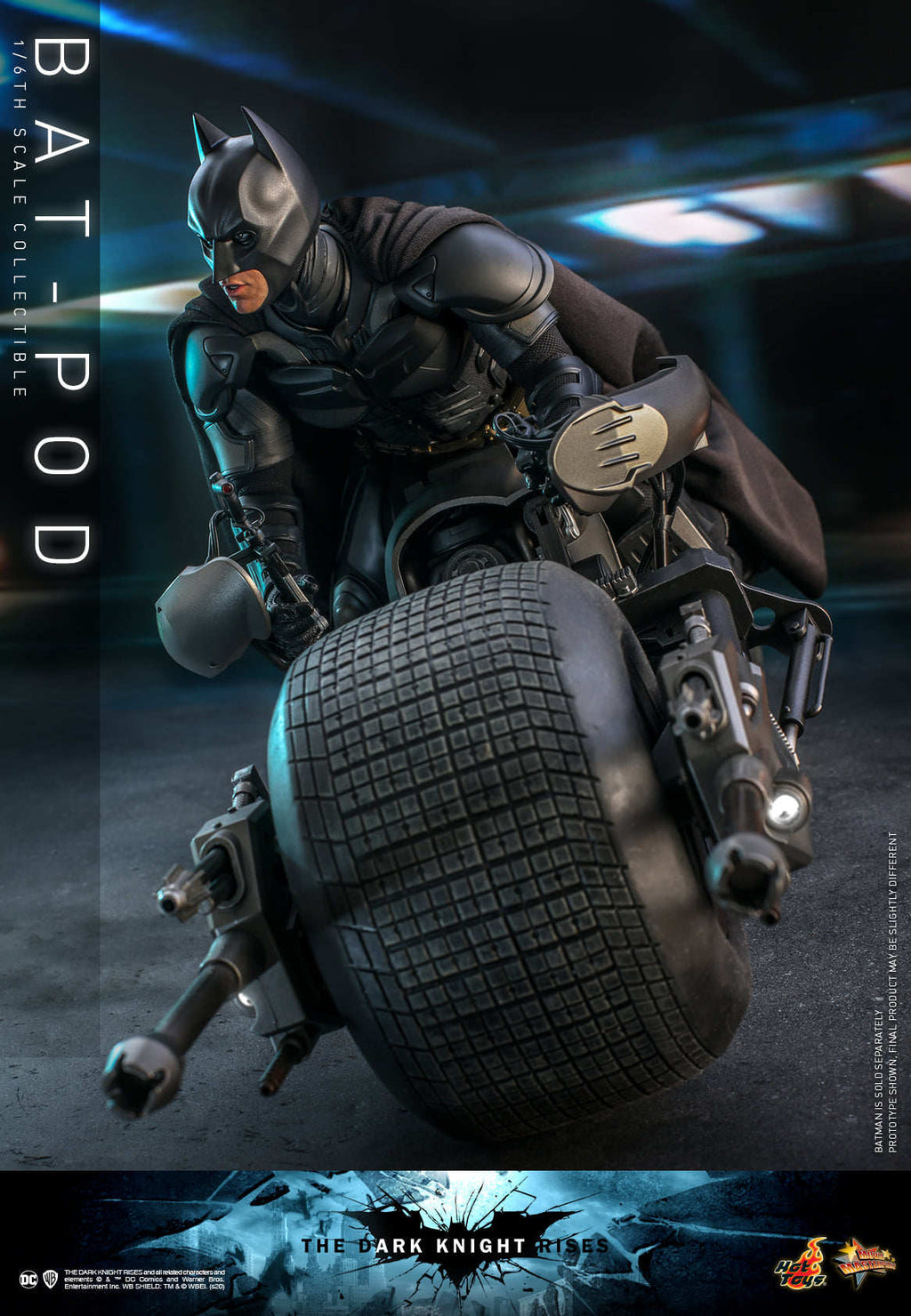 HOTTOYS 1/6 Dark Knight Bale Batman Motorcycle DX19 Action Figure MMS591
