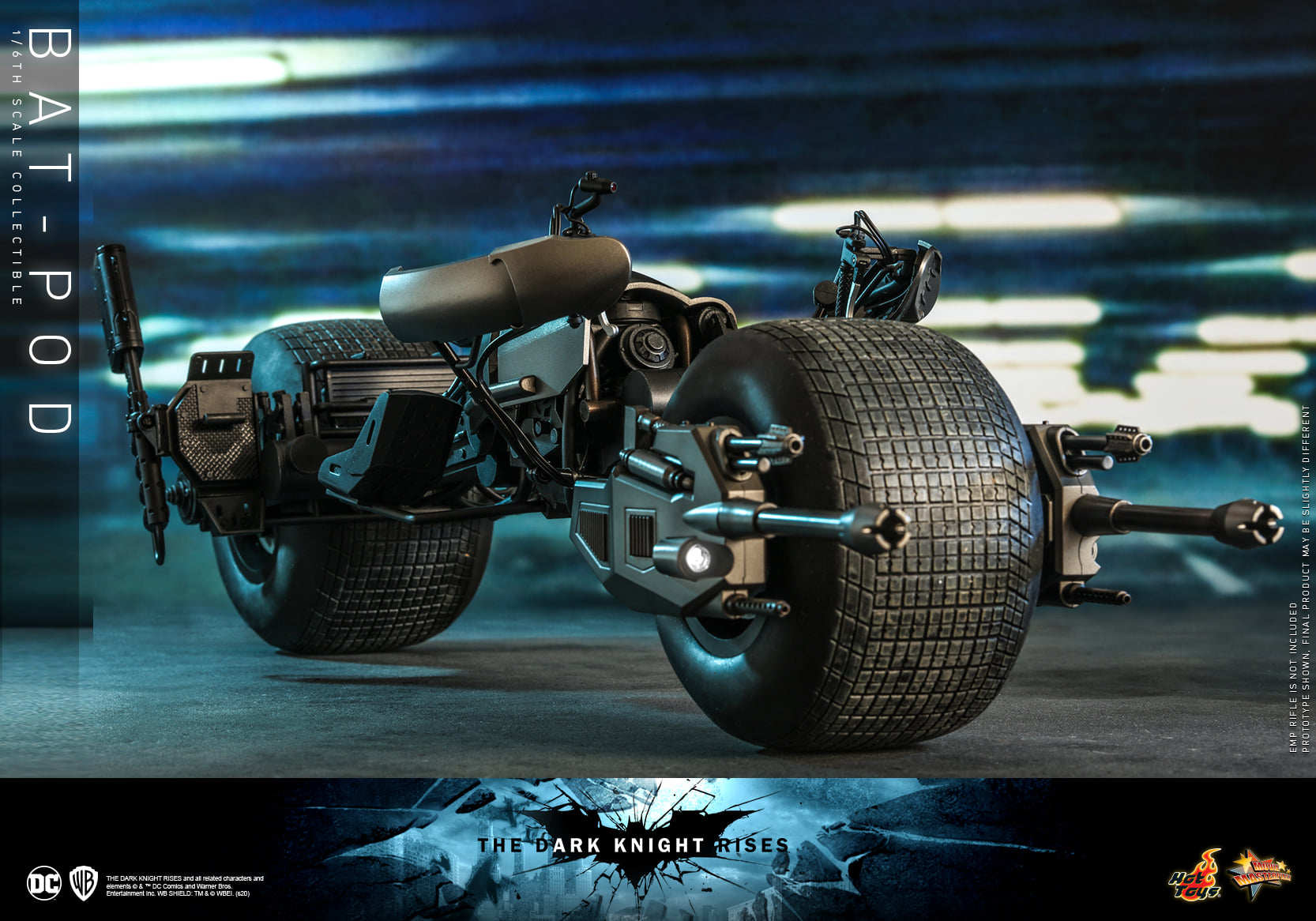 HOTTOYS 1/6 Dark Knight Bale Batman Motorcycle DX19 Action Figure MMS591