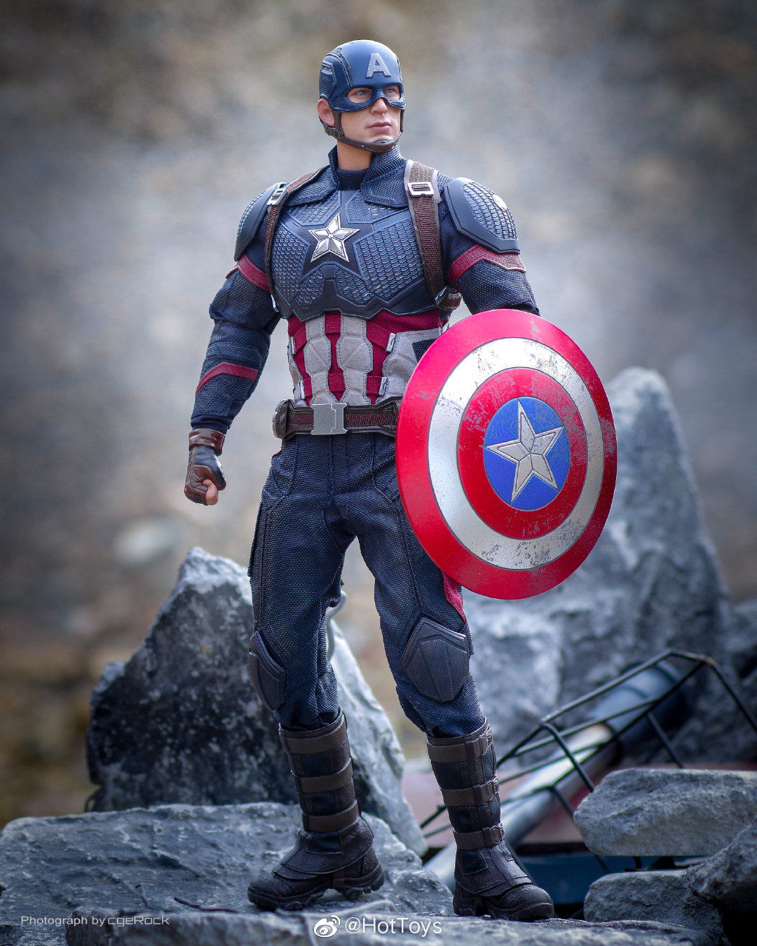 HOTTOYS HT 1/6 Avengers: Endgame Captain America 7.0 Articulated Soldier Figure MMS536