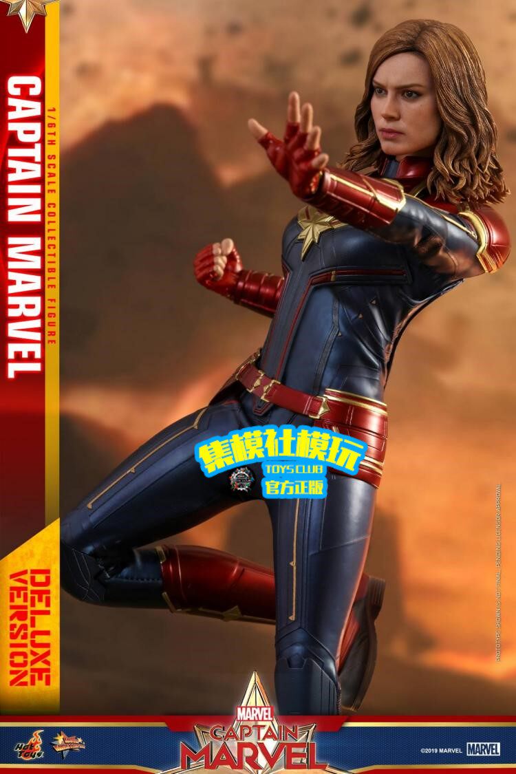 HOTTOYS 1/6 Marvel Captain Marvel 1.0 Deluxe Edition Articulated Soldier Figure MMS522