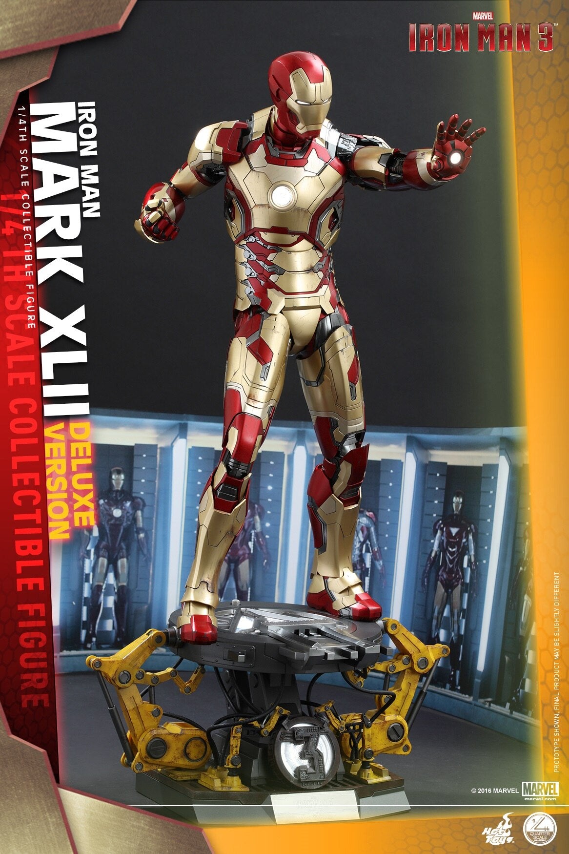 HOTTOYS HT 1/4 QS008 Iron Man MK42 Deluxe Edition, about 50CM high movable figure