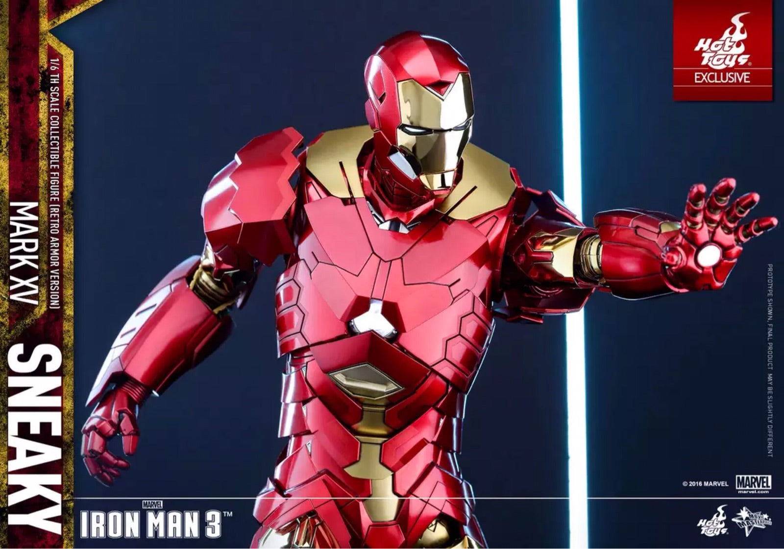 HOTTOYS HT Retro Armor Iron Man 3 MK15 Limited Edition Sneaky mms396 Action Figure