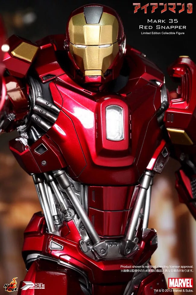 HOTTOYS HT Iron Man 3 MARK 1/6 MK35 XXXV Red Snapper PP002 Non-Alloy Action Figure