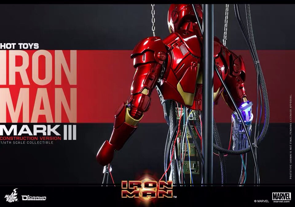 HT Hottoys 1/6 Iron Man Paraplegia MK3 half body repair debugging scene platform movable figure