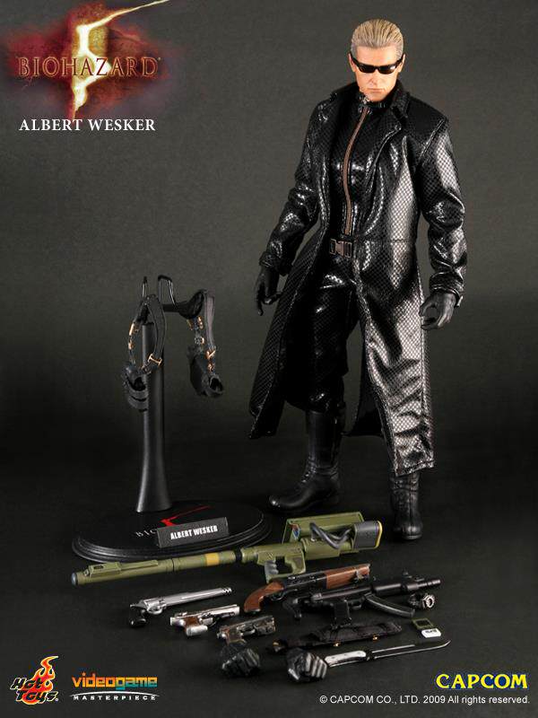 Hot Toys HT 1/6 Resident Evil 5 Wesker 1.0 Leather Jacket Trench Coat Nightwalker Version VGM08