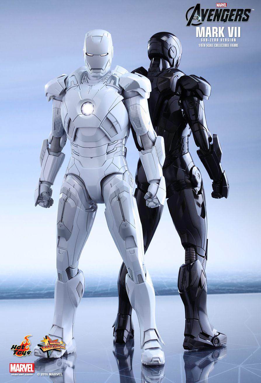 HotToys HT 1/6 Iron Man Polar White Limited MARK MK7 MMS329 Action Figure
