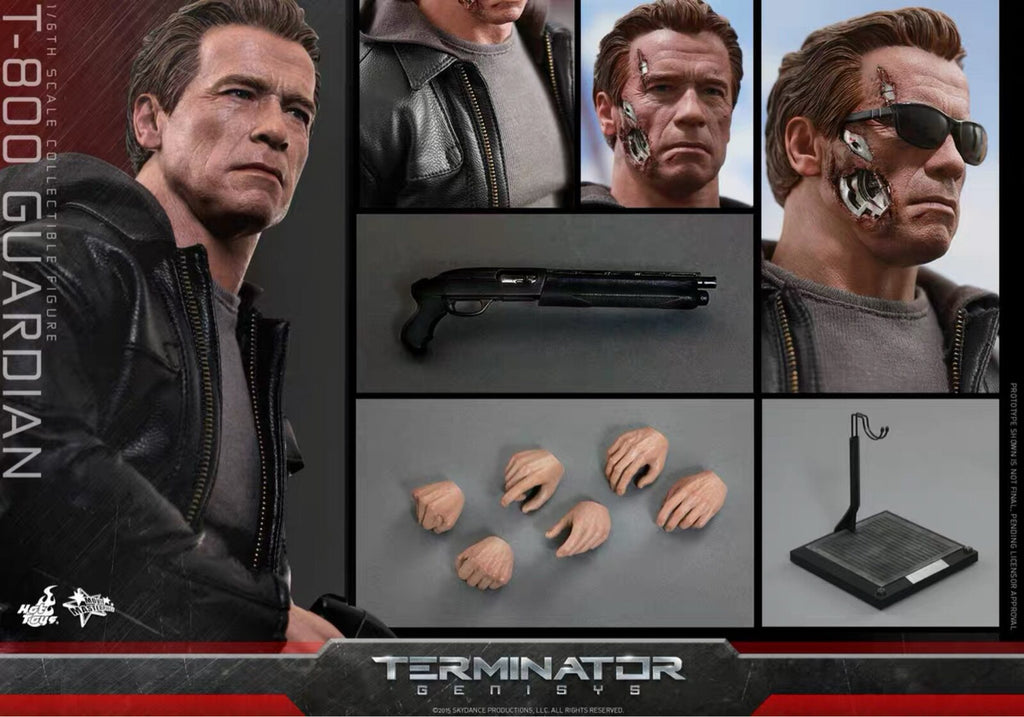 HOTTOYS MMS307 Terminator 5 Genesis T800 Elderly Version Arnold Double Headed Sculpture Action Figure