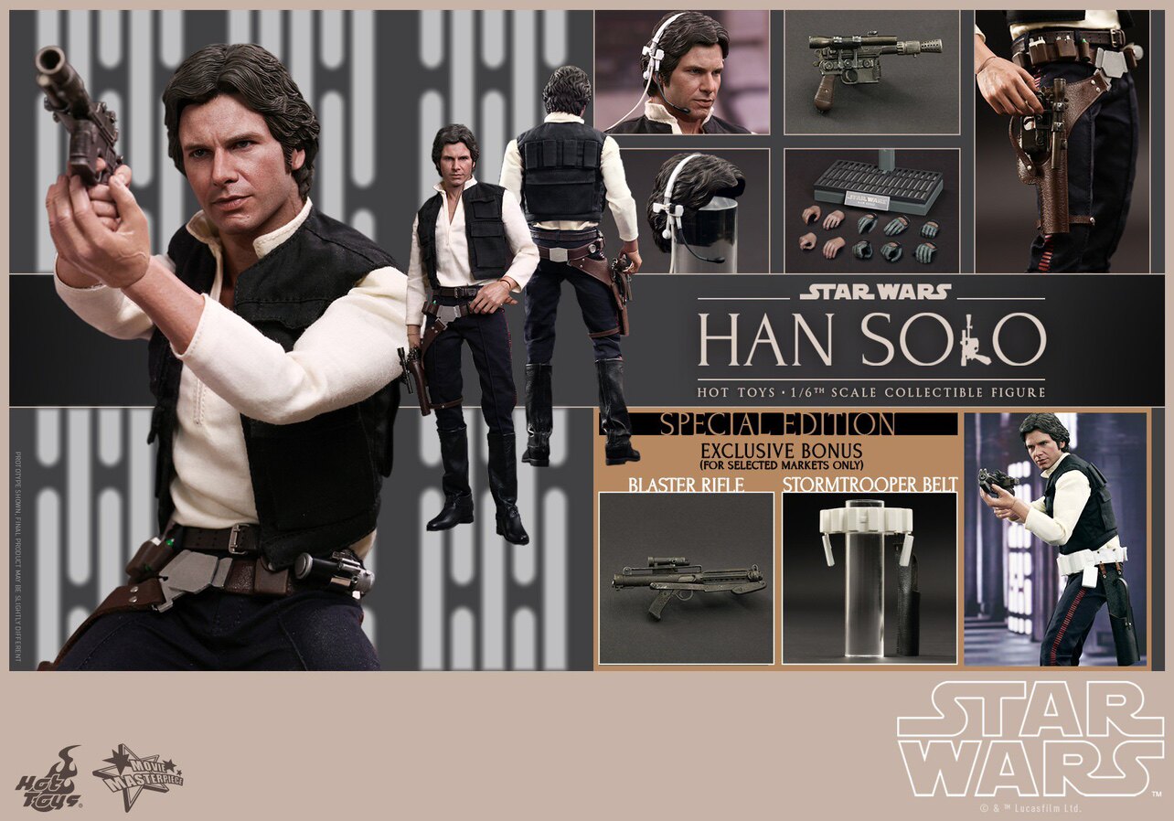 HT 1/6 MMS261 Star Wars 4 A New Hope Han Solo Deluxe Edition Action Figure