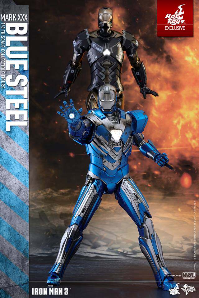 HotToys HT Iron Man 3 MK30 Blue Steel Limited Edition MMS391 Action Figure