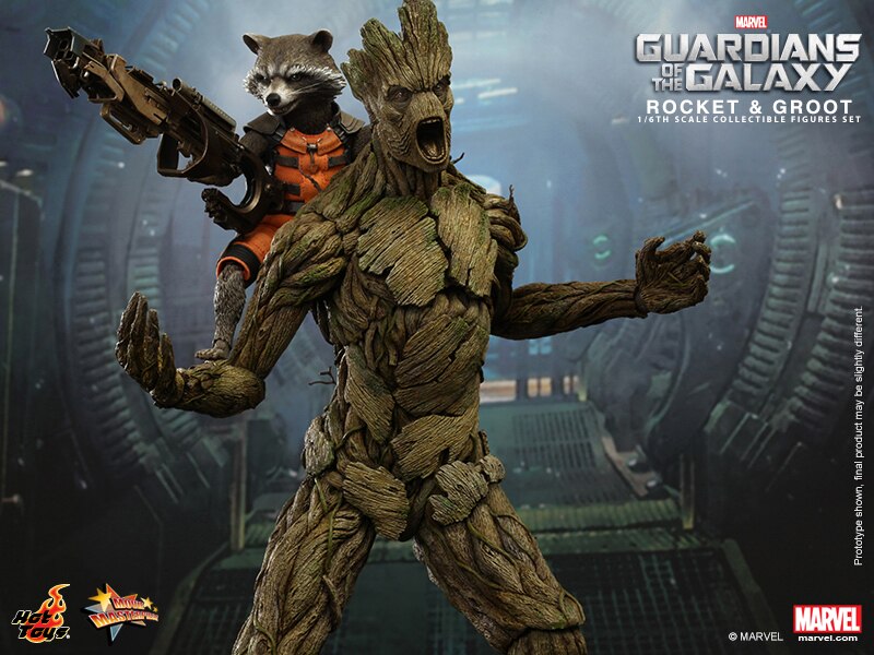 HT 1/6 Guardians of the Galaxy Rocket Raccoon Tree Man Set Regular Version VIP Version MMS254 Action Figure