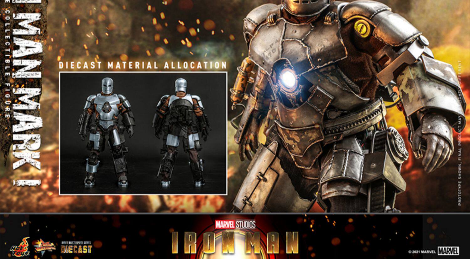 HT 1/6 MMS605D40 Marvel Iron Man MK1 3.0 alloy die-cast movable figure