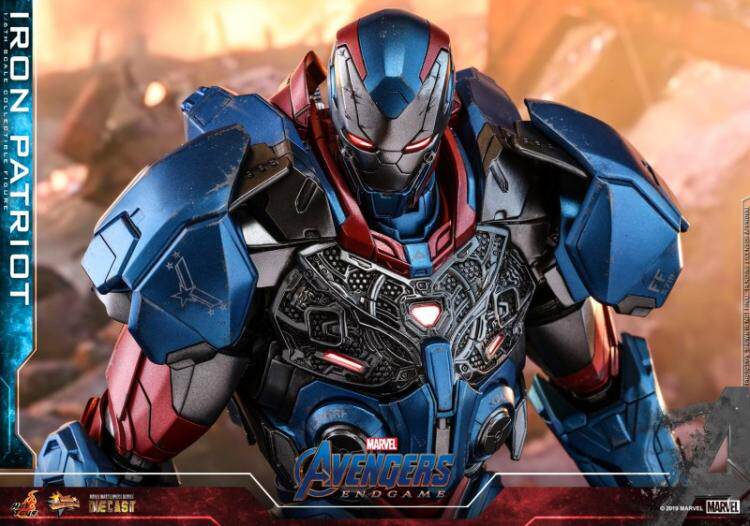 HOTTOYS 1/6 Alloy Avengers 4 Iron Patriot War Machine Action Figure