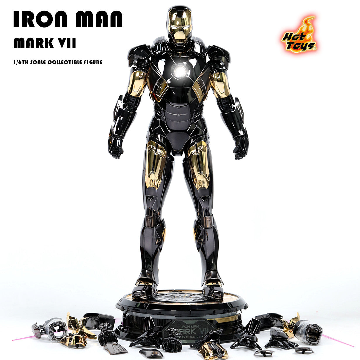 HT 1/6 MMS741D61 Iron Man MK7 black gold electroplating venue limited action figure