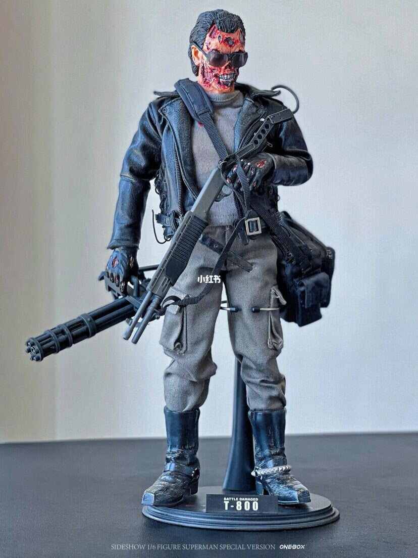 HOTTOYS T800 1/6 Arnold, the originator of the Terminator, rotten face, rotten face, skeleton, battle damaged MMS002 action figure