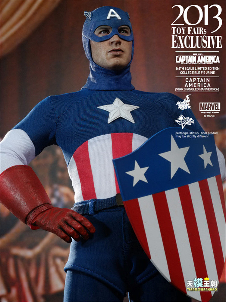 HOTTOYS HT 1/6 MMS205 Captain America Costume Version 2013 Event Exclusive Articulated Figure