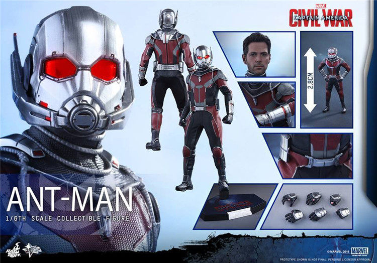 HotToys HT Captain America 3 1/6 Civil War Ant-Man 2.0 Ant-Man Marvel Soldier Action Figure