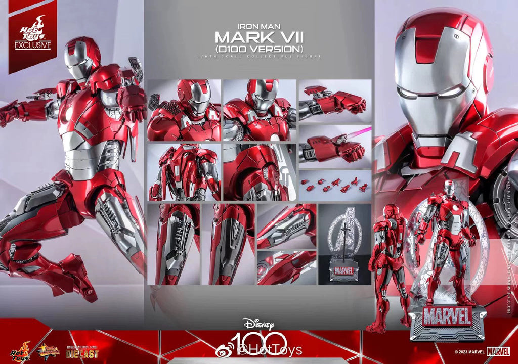 HT MMS696D100 1/6 alloy Iron Man MK7 Disney Anniversary Edition figure movable figure