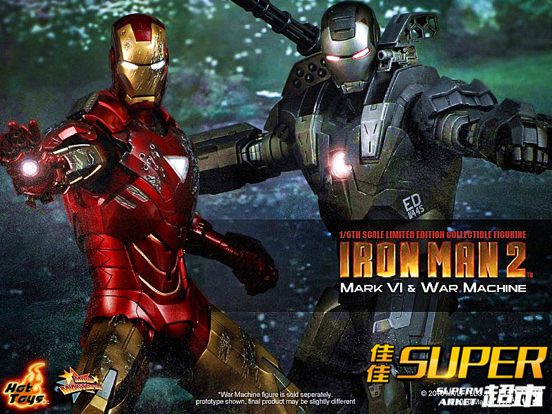 HT hottoys Iron Man 2 1/6 MK61.0 MARK6 MMS132 battle damaged double figure