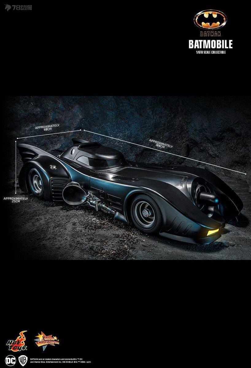 HOTTOYS 1/6 12 inch 1989 version black classic nostalgic Batmobile MMS694 action figure