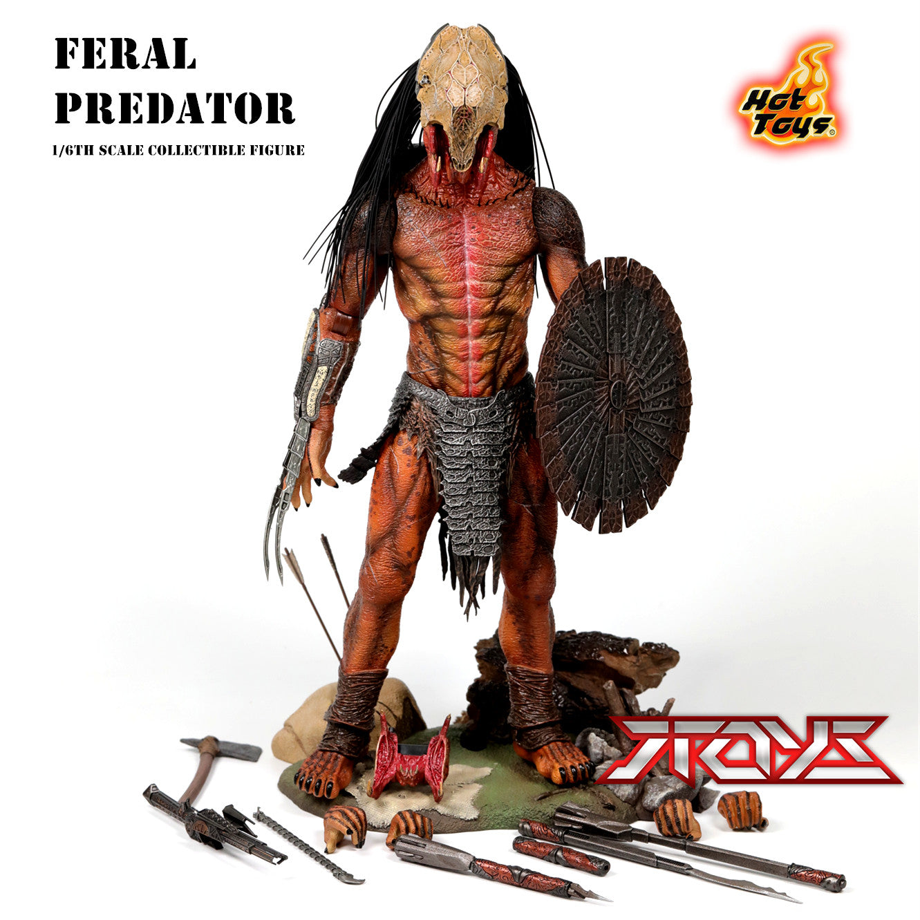 HT TMS114 Predator Furious Bone Face Action Figure