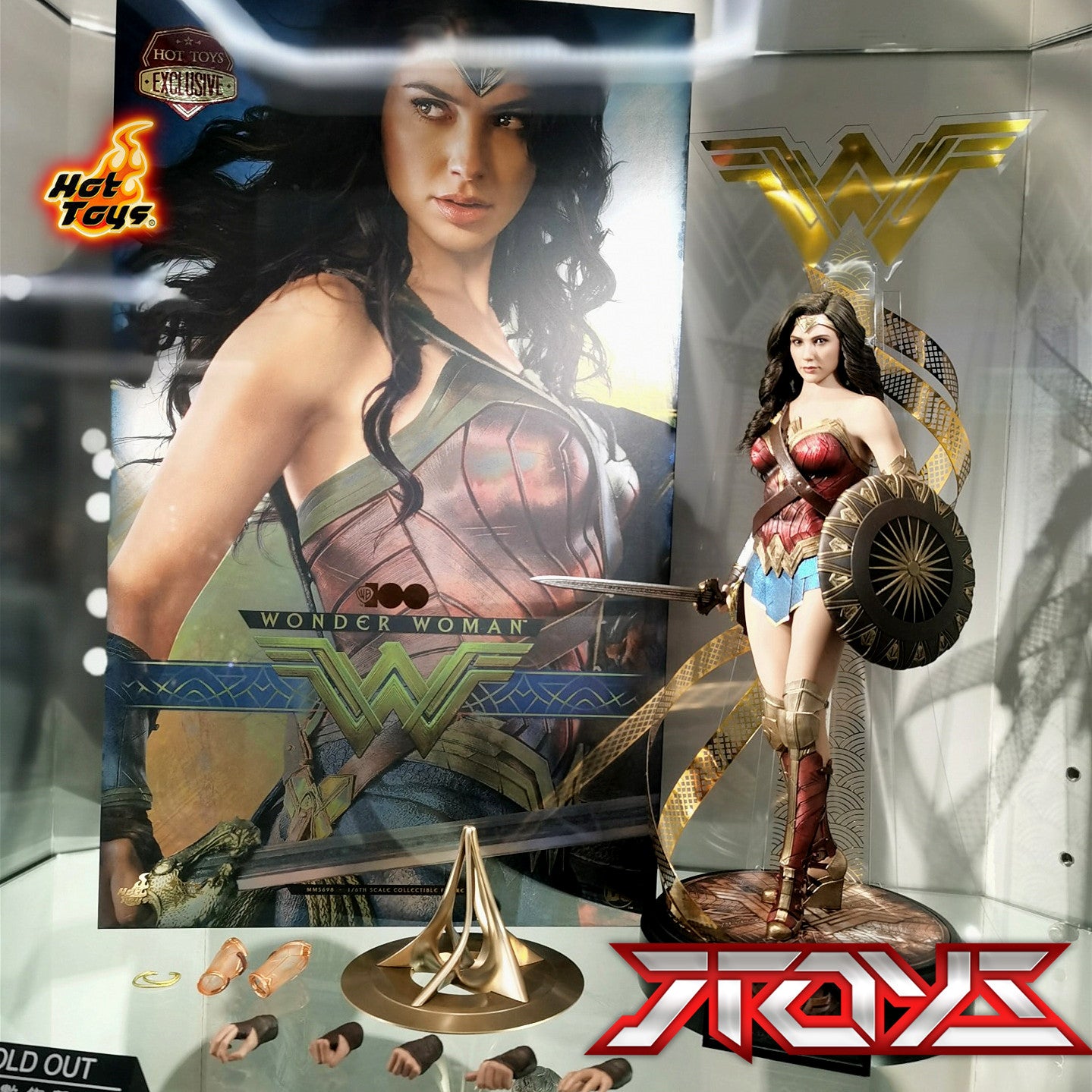 Hottoys 1/6HT Wonder Woman 7.0 Wool Hair Transplant Version 100 Warner Anniversary Limited Edition MMS698 Action Figure