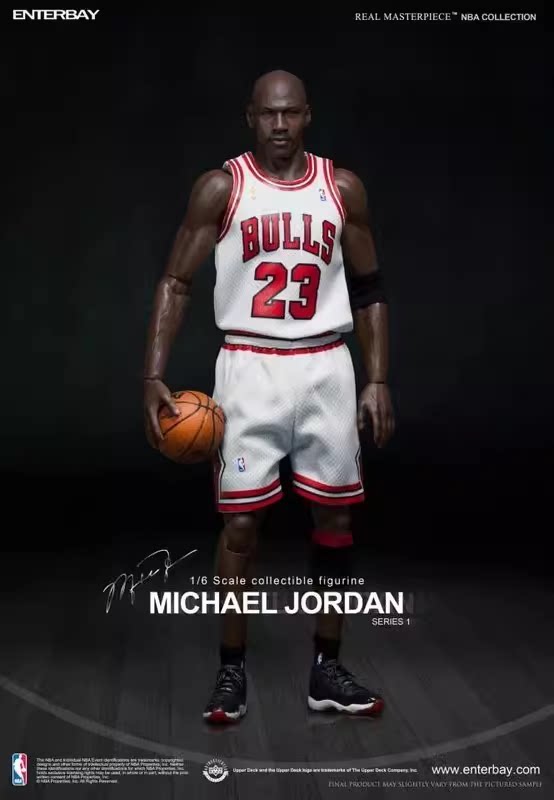 Enterbay EB Michael Jordan #23 — Red, Black, and White Jersey Variants — 1/6 Scale Action Figure