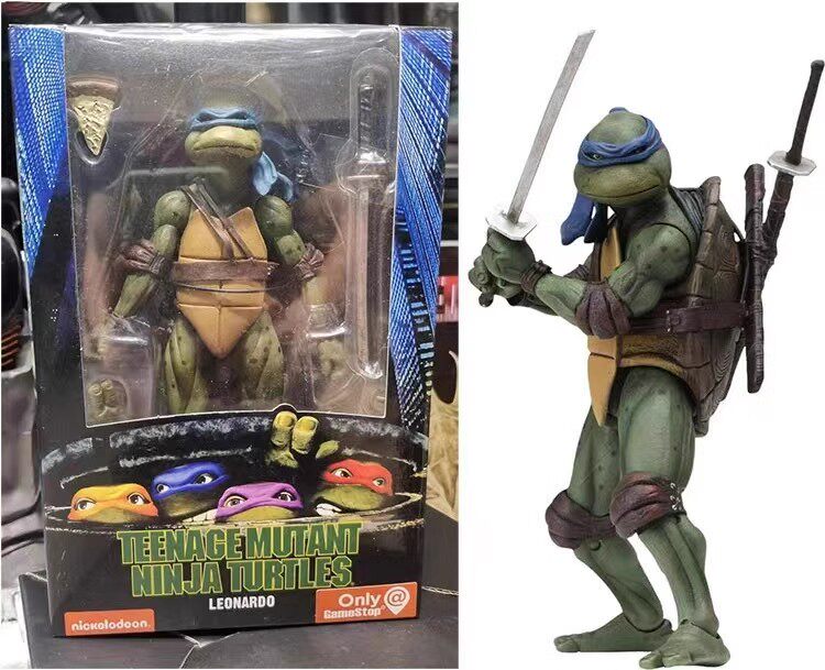Set of four NECA Teenage Mutant Ninja Turtles SDCC venue limited 1990 movie version movable figure