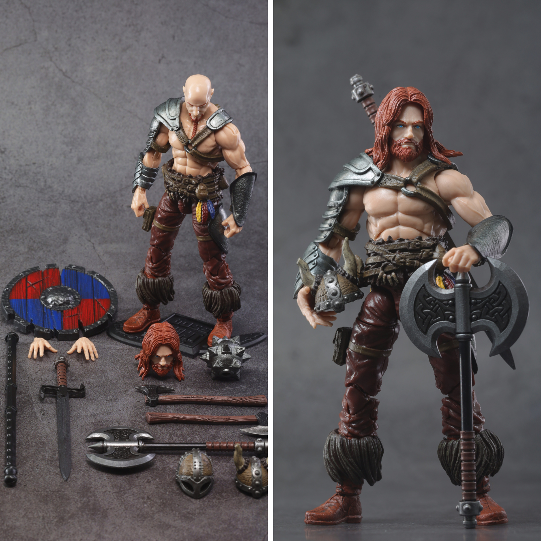 BFS Boss Strike 1/18 6.5 Wave Nordic Barbarian Skull 3.75 inch Articulated Figure