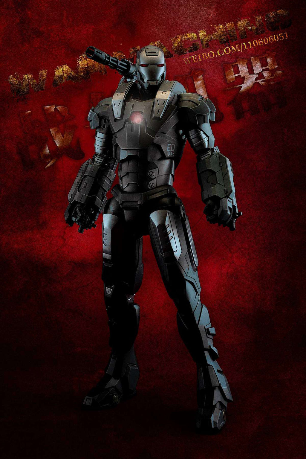 HotToys HT 1/6 Iron Man 2 Plastic War Machine 1.0 MK1 MMS120 Action Figure