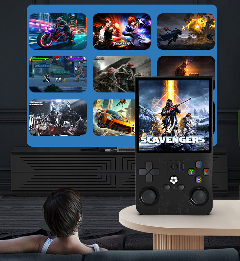 R36MAX Handheld Video Game Console 64G TF Card Pre-installed 18000+Game