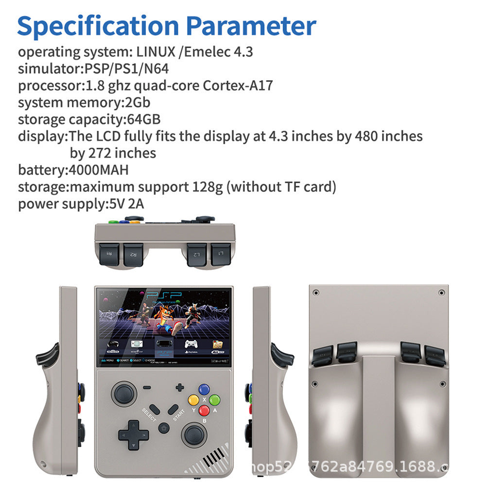 R43 PRO Handheld game console retro HD 64G supports psp/ps1