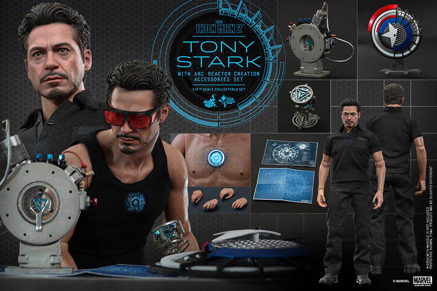 HotToys HT 1/6 Iron Man 2 Tony Debugging 3.0 Reactor MMS273 Action Figure