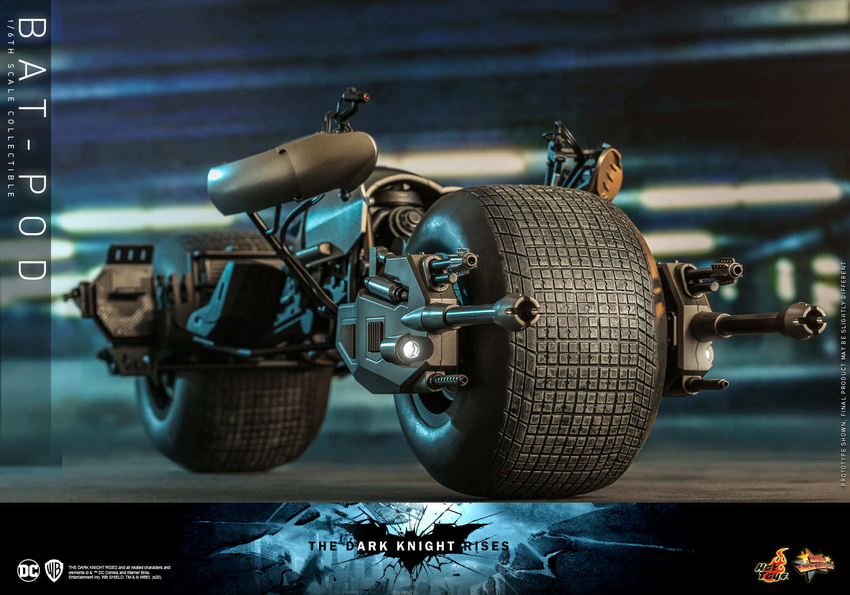 HOTTOYS 1/6 Dark Knight Bale Batman Motorcycle DX19 Action Figure MMS591