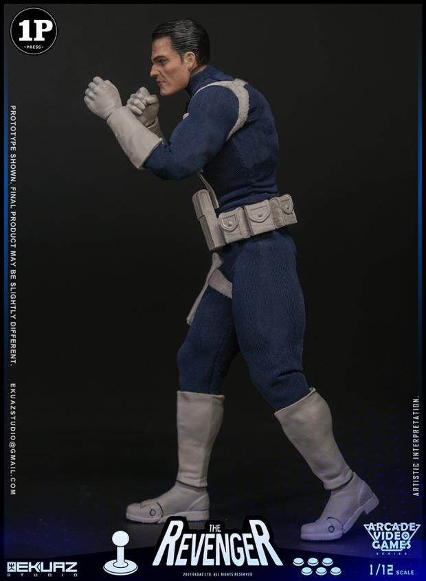 EKUAZ STUDIO 1/12 Arcade Game Avenger Punisher Articulated Figure EKS06
