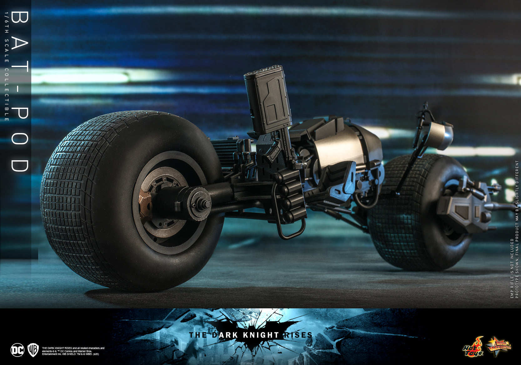 HOTTOYS 1/6 Dark Knight Bale Batman Motorcycle DX19 Action Figure MMS591