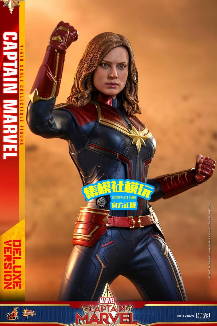 HOTTOYS 1/6 Marvel Captain Marvel 1.0 Deluxe Edition Articulated Soldier Figure MMS522