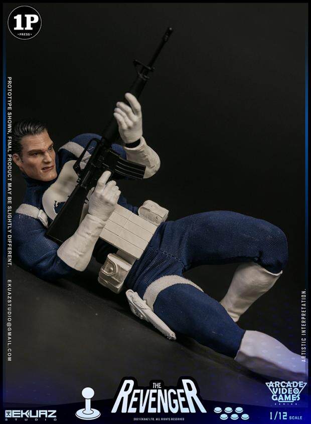 EKUAZ STUDIO 1/12 Arcade Game Avenger Punisher Articulated Figure EKS06