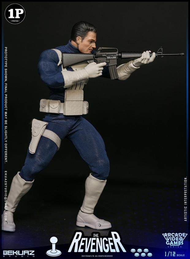 EKUAZ STUDIO 1/12 Arcade Game Avenger Punisher Articulated Figure EKS06