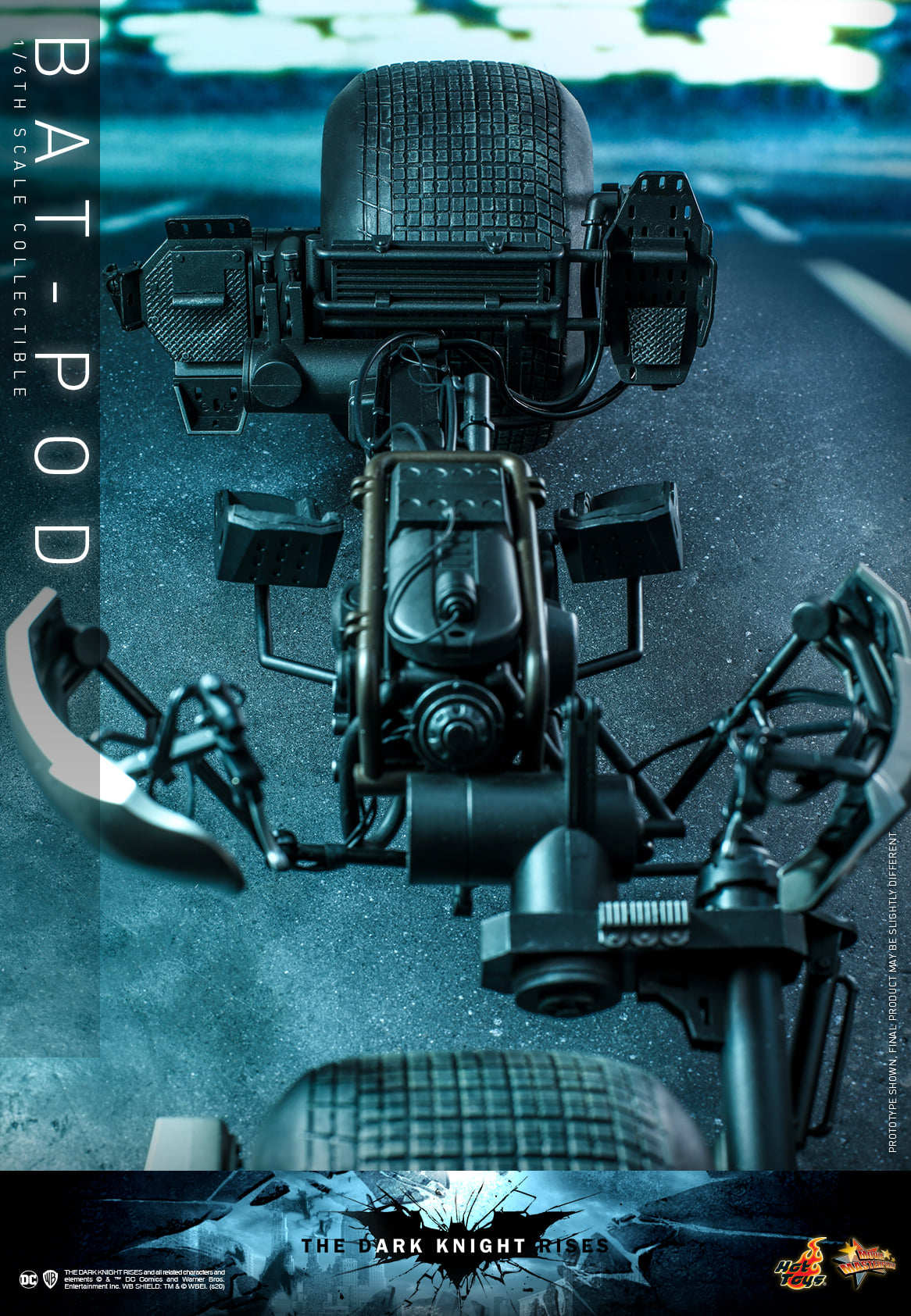 HOTTOYS 1/6 Dark Knight Bale Batman Motorcycle DX19 Action Figure MMS591