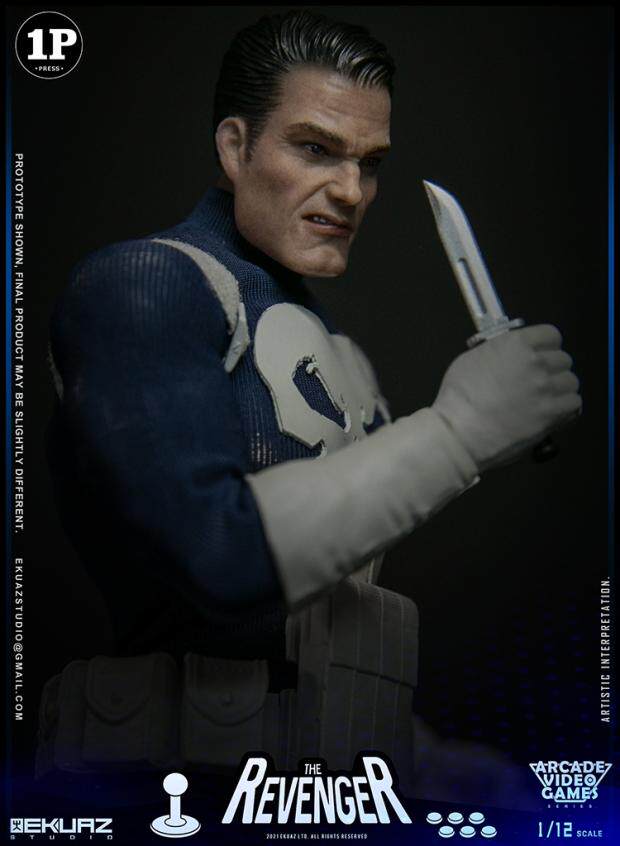 EKUAZ STUDIO 1/12 Arcade Game Avenger Punisher Articulated Figure EKS06
