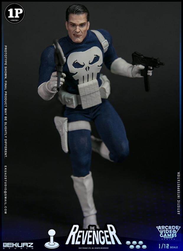 EKUAZ STUDIO 1/12 Arcade Game Avenger Punisher Articulated Figure EKS06